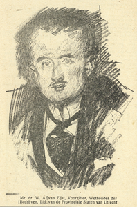 99769 Portret van mr.dr. W.A. van Zijst, geboren 1873, wethouder te Utrecht (1908-1919), voorzitter van het uitvoerend ...